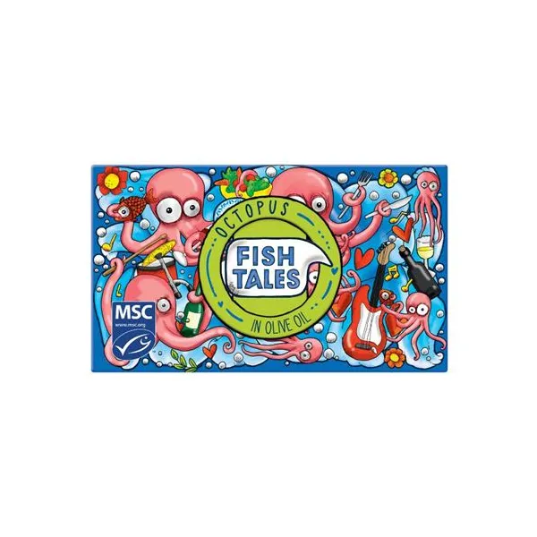 Blik Fish Tales octopus in olijfolie